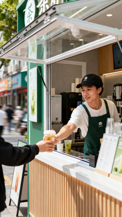 街边外带档口场景